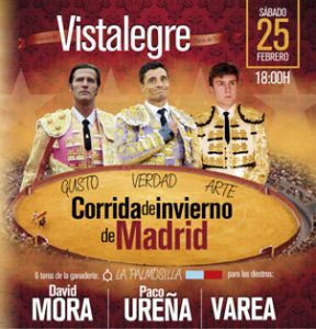25 febrero, corrida de toros vistalegre, fiestas españa