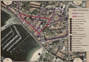 mapa festa da arribada, fiestas españa