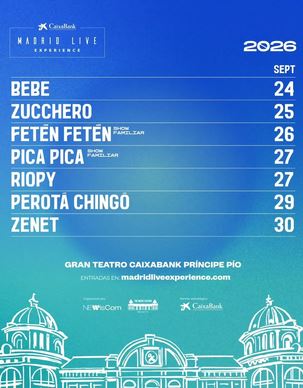 cartel MADRID LIVE EXPERIENCE 2026