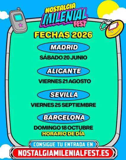 cartel NOSTALGIA MILENIAL 2026